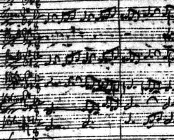 Bach manuscript fragment