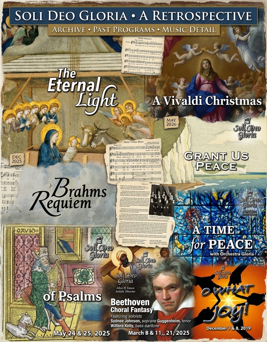 Programs and music from past Soli Deo Gloria concerts