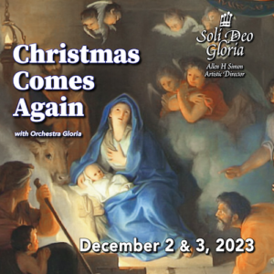 Event poster for "Christmas Comes Again - Dec 2023" happening on December 2 & 3, 2023